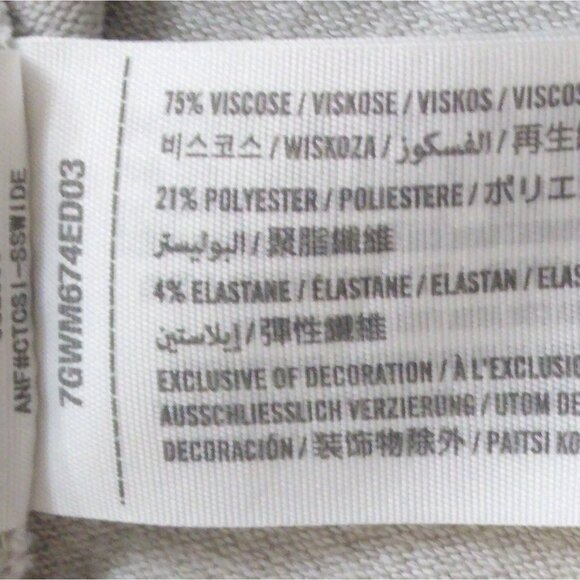 Hollister California XS Gray Hooded Long-Sleeve Top Striped Sleeves & Drawstring - Picture 8 of 8